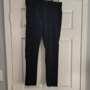 Women's Navy Velvet Pants